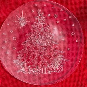 Clear Christmas Tree Plate